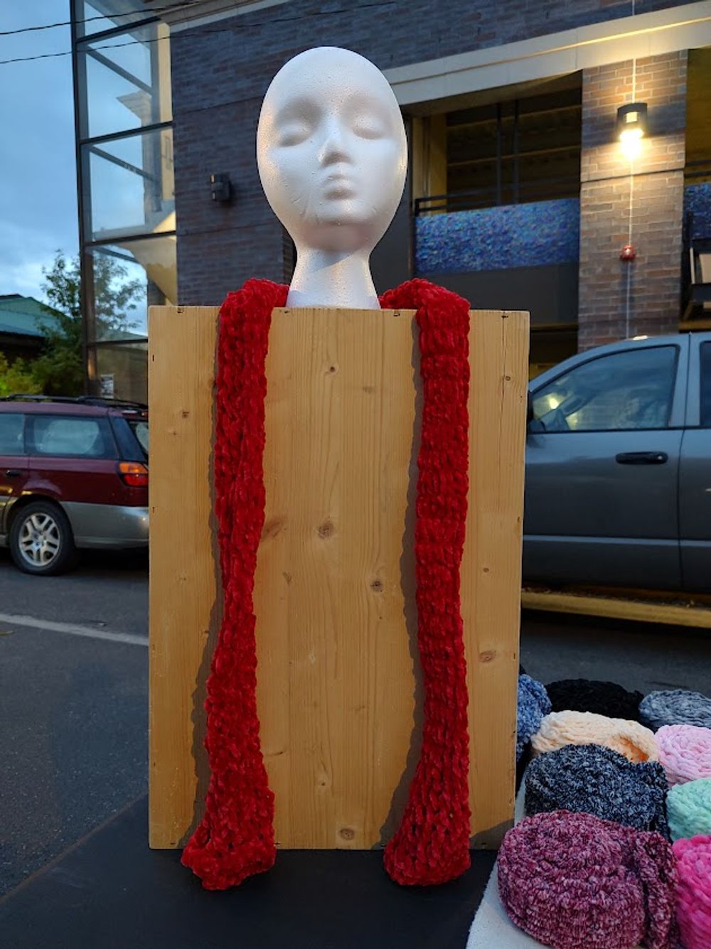 The Crimson Velvet Scarf